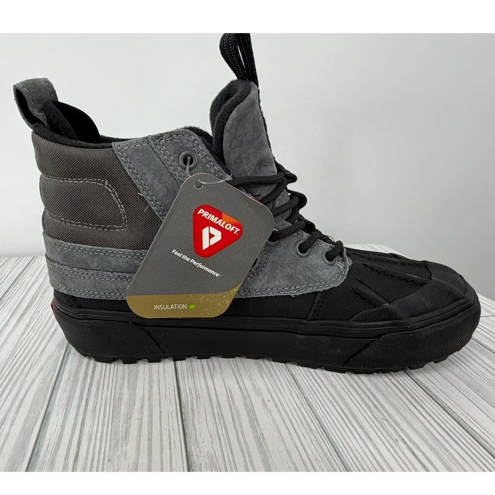 Vans Sk8-Hi Del Pat MTE Pewter Black M7/W8.5 Insulated PrimaLoft Boots Sneakers